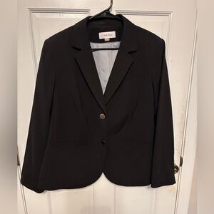 Calvin Klein women’s blazer, black, size 16W.